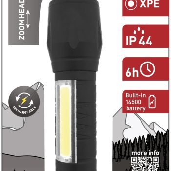 Мини заряден фенер 3W EMFL-3W-XPE-R