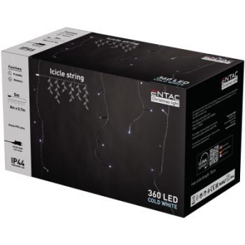 Коледни лампички гирлянд 8m, IP44, 360led ECL-I360CW