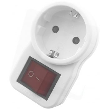 Адаптер 1 гнездо тип шуко с ключ EPAG-1EE-SW