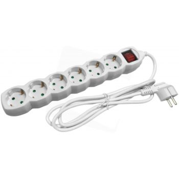 Разклонител шест гнезда с ключ G1.5 1.5м ESE1.5G6-1.5-SW