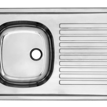 Умивалник еднокоритен 800/500 ляв плот