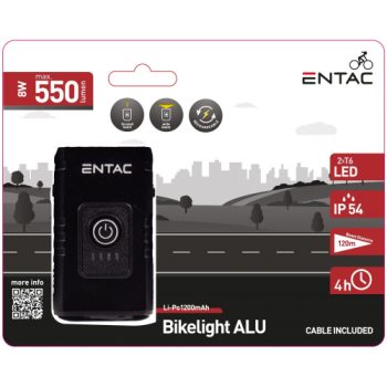 Entac фенер за колело 8W EBL-8W-ALU