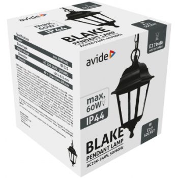 Висяща лампа Blake 82.5см IP44,AOPL-1XE27-BLA
