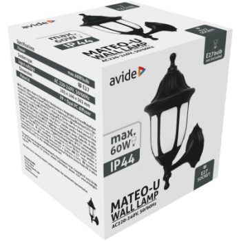 Стенна лампа Mateo-U,IP44,AOWL-1XE27-MAT-U