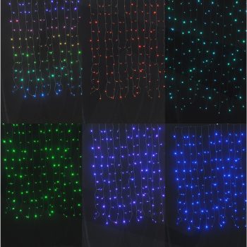 Коледни лампички завеса IP44 1m х1,5м ECCL-144-RGBIR