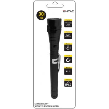 Entac фенер телескопичен EFL-1W-FLEX-ALU