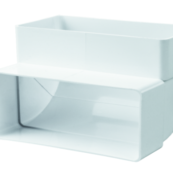 Пластмасова връзка за въздуховоди 5252/ коляно вертикално