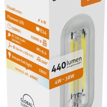 Avide Filament T25 E14 4w,4000k ablft25nw-4w