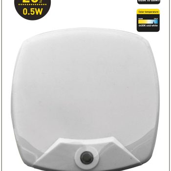 ENTAC Нощна лампа 0.5w квадрат ENL-RS-0.5W-DS