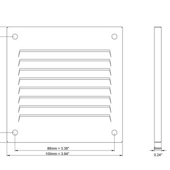 Решетка метална 100х100