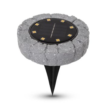 LED-Соларна градинска лампа дизайн-камък 8бр.EGSL-P8LGR-S