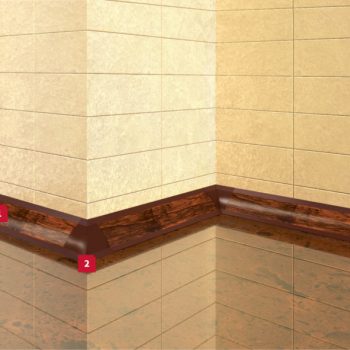 Водобранна лайсна за кухненски плот изпъкнала 22мм