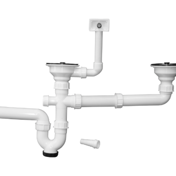 Двоен S сифон с един преливник ф80 1-53