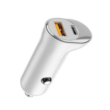 Зарядно за кола USB+USB-C,20W ECCPDCQCA-5V-12V-W