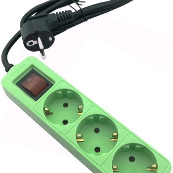 Разклонител три гнезда с ключ и кабел 1.5м