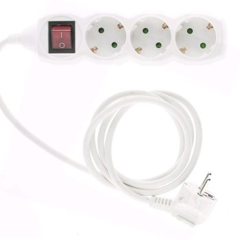 Разклонител с три гнезда с ключ 1.5М ESEG3-1.5-SW