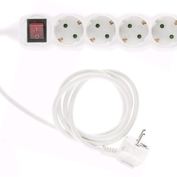 Разклонител с четири гнезда с ключ 1.5М ESEG4-1.5-SW