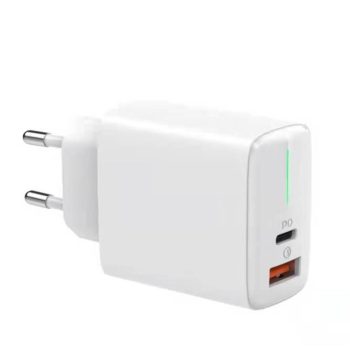 Зарядно PD&QC,USB+USB-C,20W EWC-PDCQCA-5V-12V-W