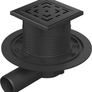 Рогов сифон Черен L1 381AC, D50, LABYRINTH