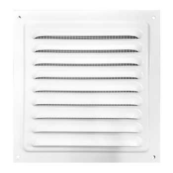 Метална вентилационна решетка бяла
